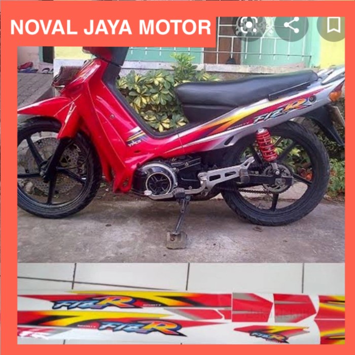 Sticker stripping body Yamaha F1ZR merah silver