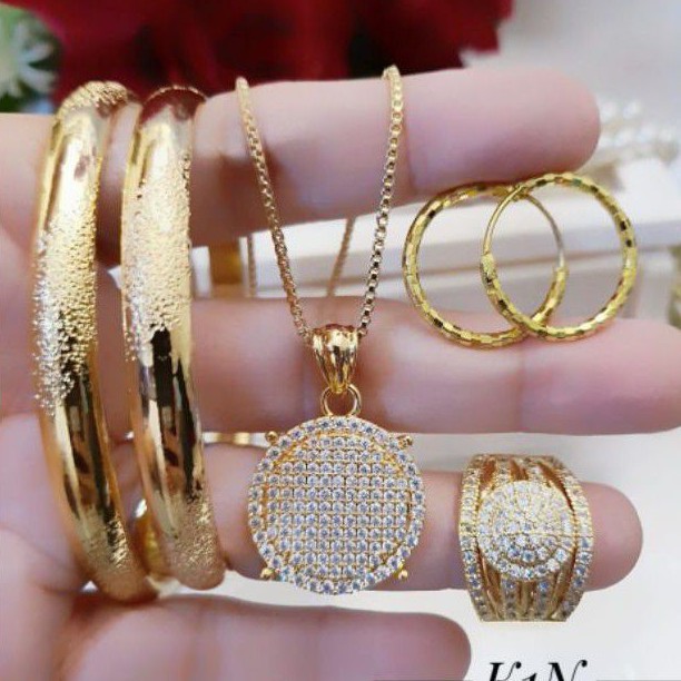 Xuping set perhiasan lapis emas 24k 2224l