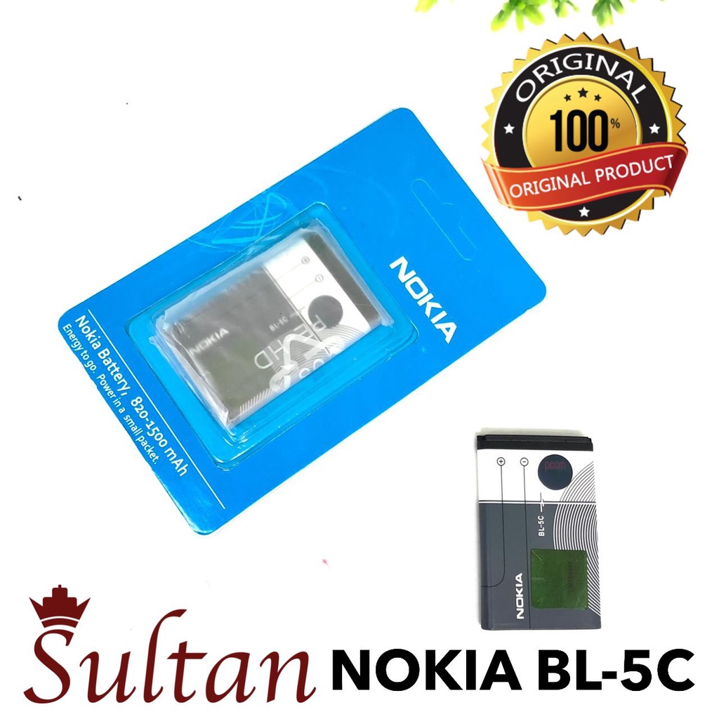 Baterai Nokia tipe BL-5C / BL-4C Original Quality 105 / 1100 / 1101 / 1110 / 1110i / 1112 / 1200 / 1208 / 1209 / 1280 / 1600 / 1616 / 1650 / 1680 classic / 1800 / 2300 / 2310 / 2323 [MPG]