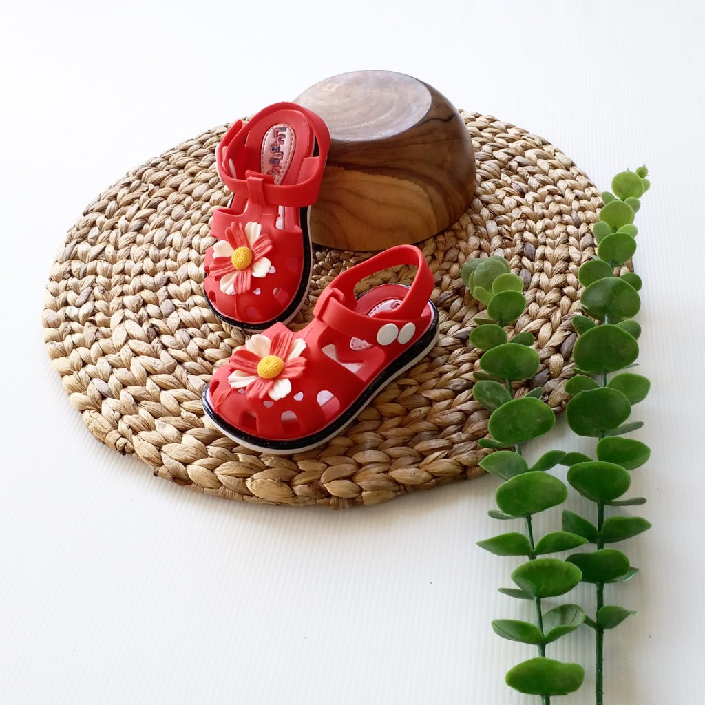 plazababyku VECHIA FLOWER 238 Sandal Anak Perempuan Bahan Karet Model Lucu 2-7 Tahun Import