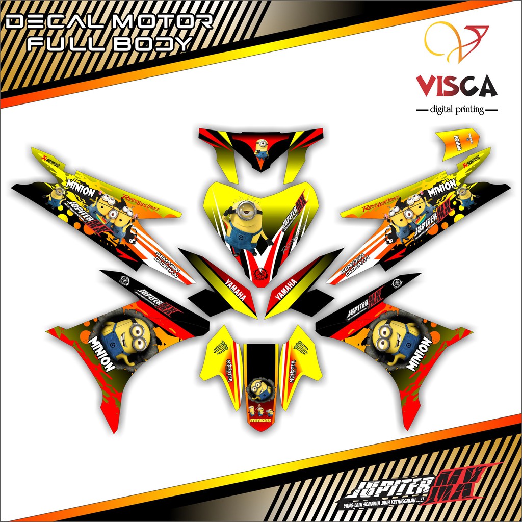 Decal Jupiter Mx 135 Full Body Stiker Jupiter Mx 135 Full Body Dekal Jupiter Mx 135 Minnions