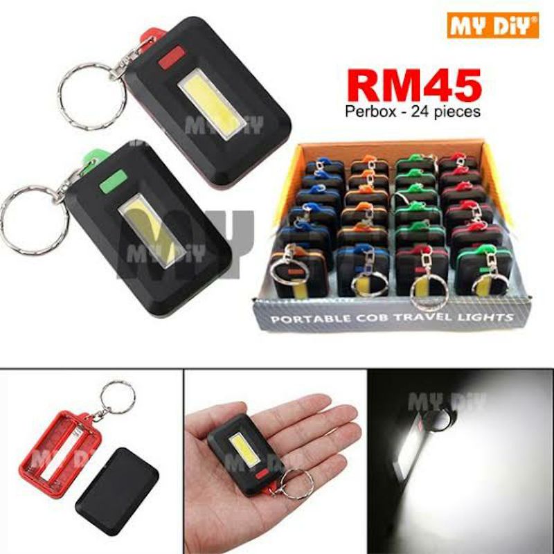 Senter COB | Lampu Senter COB | Gantungan Kunci Senter COB