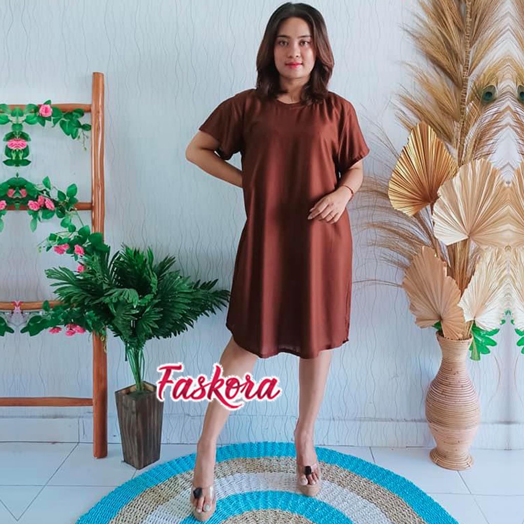 Daster Polos Jumbo Murah / Baju Daster Kekinian Murah Grosir / Baju Tidur Wanita Dewasa Jumbo Polos