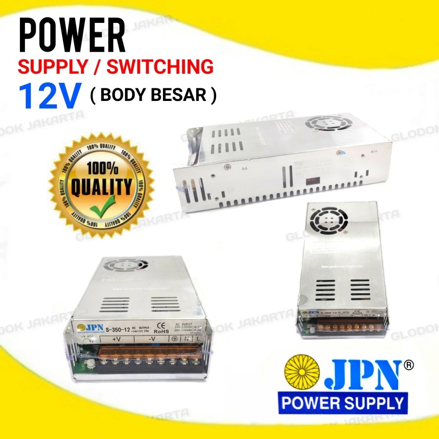 Adaptor Power Supply Switching 12V DC 5A 8A 10A 20A LED CCTV Relay PLC