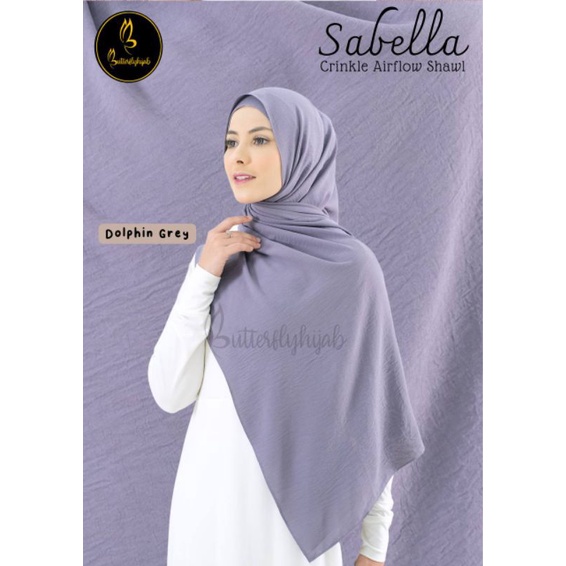 HIJAB PASHMINA SABELLA CRINKLE AIRFLOW SHAWL  BY BUTTERFLY HIJAB