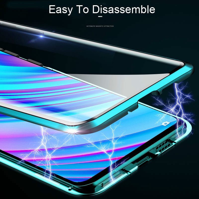 Oppo Vivo Case Double Side Glass Magnetic Case Cover Casing Depan Belakang