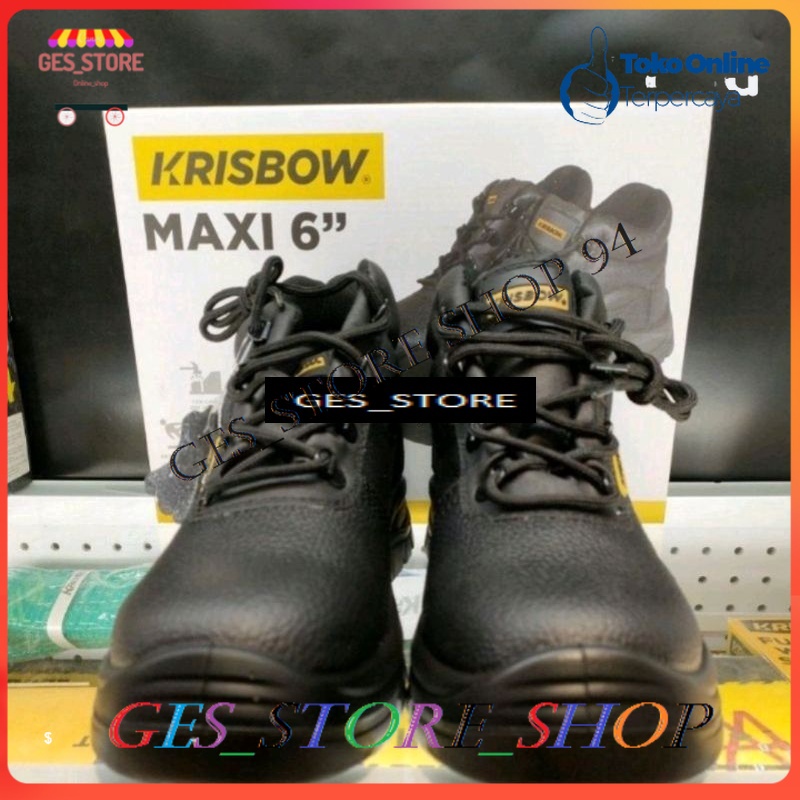 Sepatu Safety Maxi 6 Inch/Safety shoes Krisbow/Sepatu kerja/Proyek/sepatu pengaman