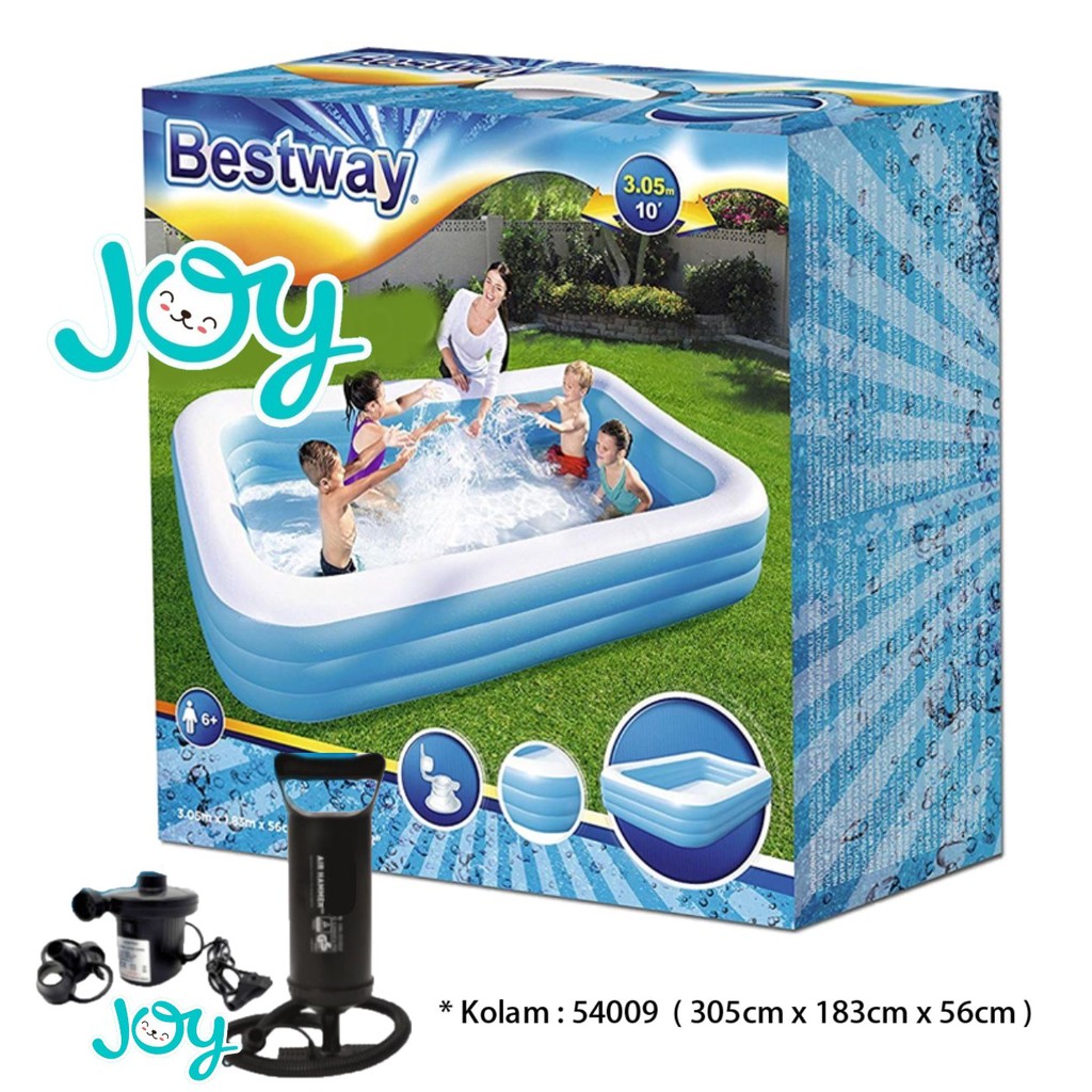KOLAM RENANG BESTWAY Rectangular FAMILYPOOL 305x183x56cm 54009