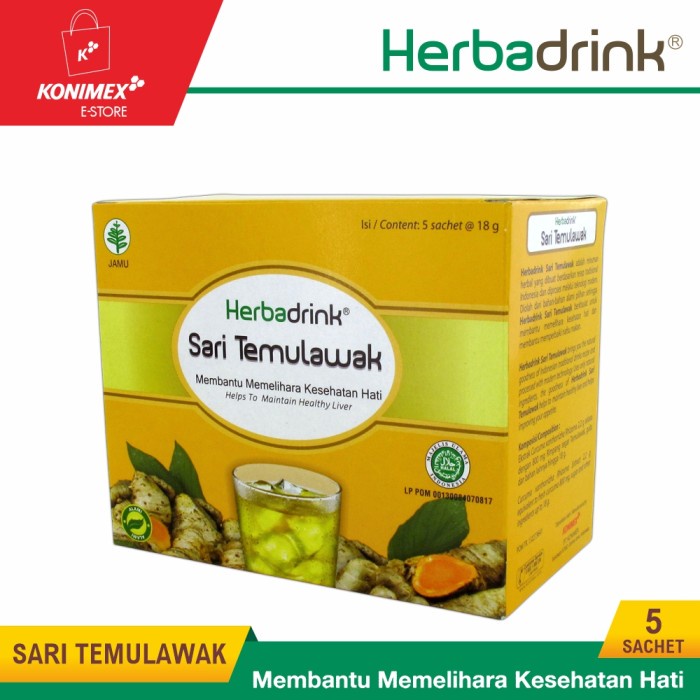 

tradisional-minuman- herbadrink sari temulawak serbuk minuman jaga kesehatan fungsi hati -minuman-