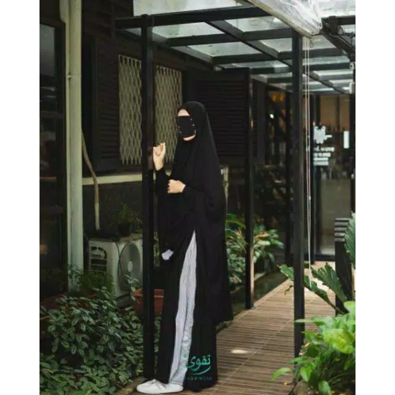 Set Azkana by Taqwawear / gamis / khimar / khimar floor / head to toe / roundkhimar