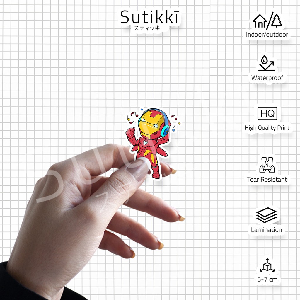 Sutikki | Sticker Pack Marvel Avangers Character Chibi Mini Hero Die Cut Vinyl Stiker Laptop Film