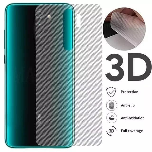 Oppo Realme 5 / 5i / 5 Pro / 6 / 6 Pro Skin Carbon Back Garskin Anti Gores Belakang