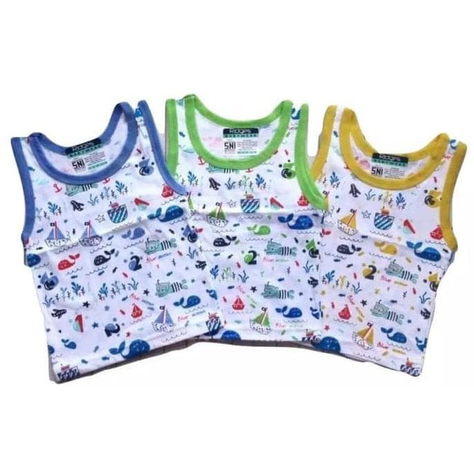 3 PCS Singlet anak -  Kaos Kutung RIDGES Termurah untuk Anak dan Bayi Laki Laki 0 1 2 3 4 5 Tahun