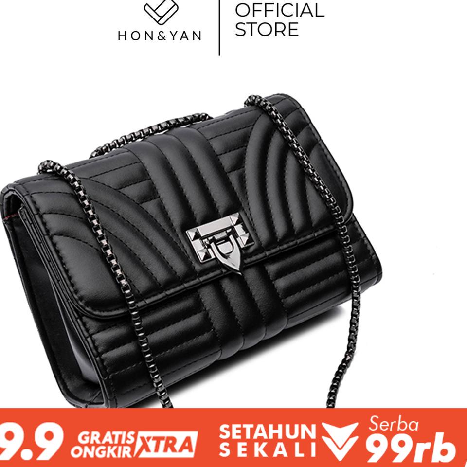 C33G [HONYAN] Tas Import Selempang Wanita Sling Bag Cewek Quilted Shoulder Bag Terbaru - Joy Sling B