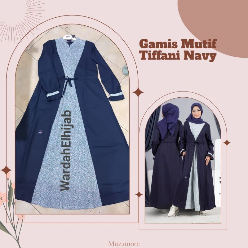 GAMIS MUTIF TIFFANI NAVY