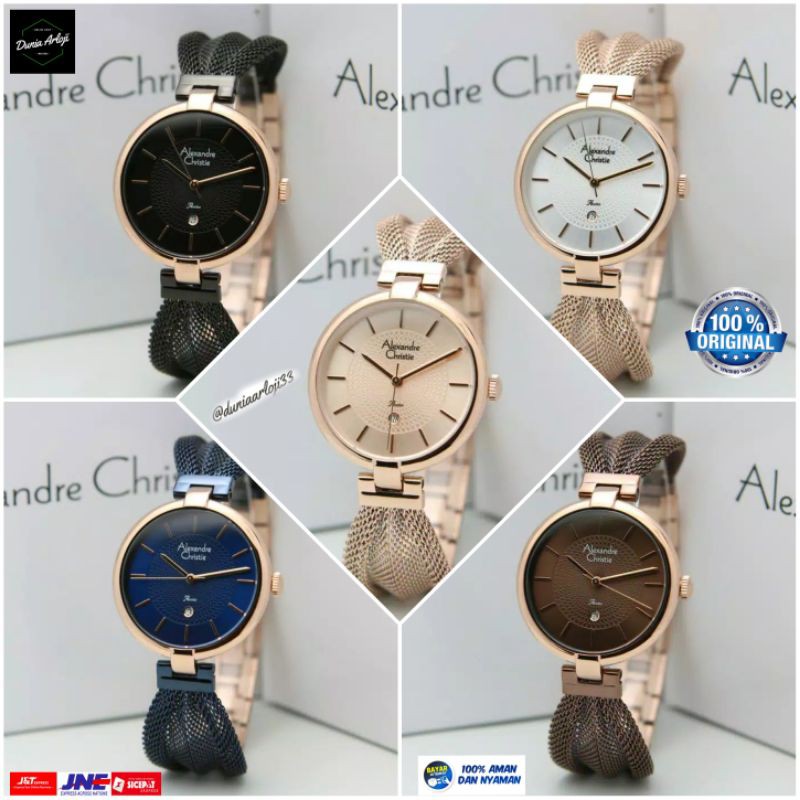 JAM TANGAN WANITA ALEXANDRE CHRISTIE ORIGINAL 2872LD, GARANSI RESMI 1 TAHUN ALEXANDRE CHRISTIE
