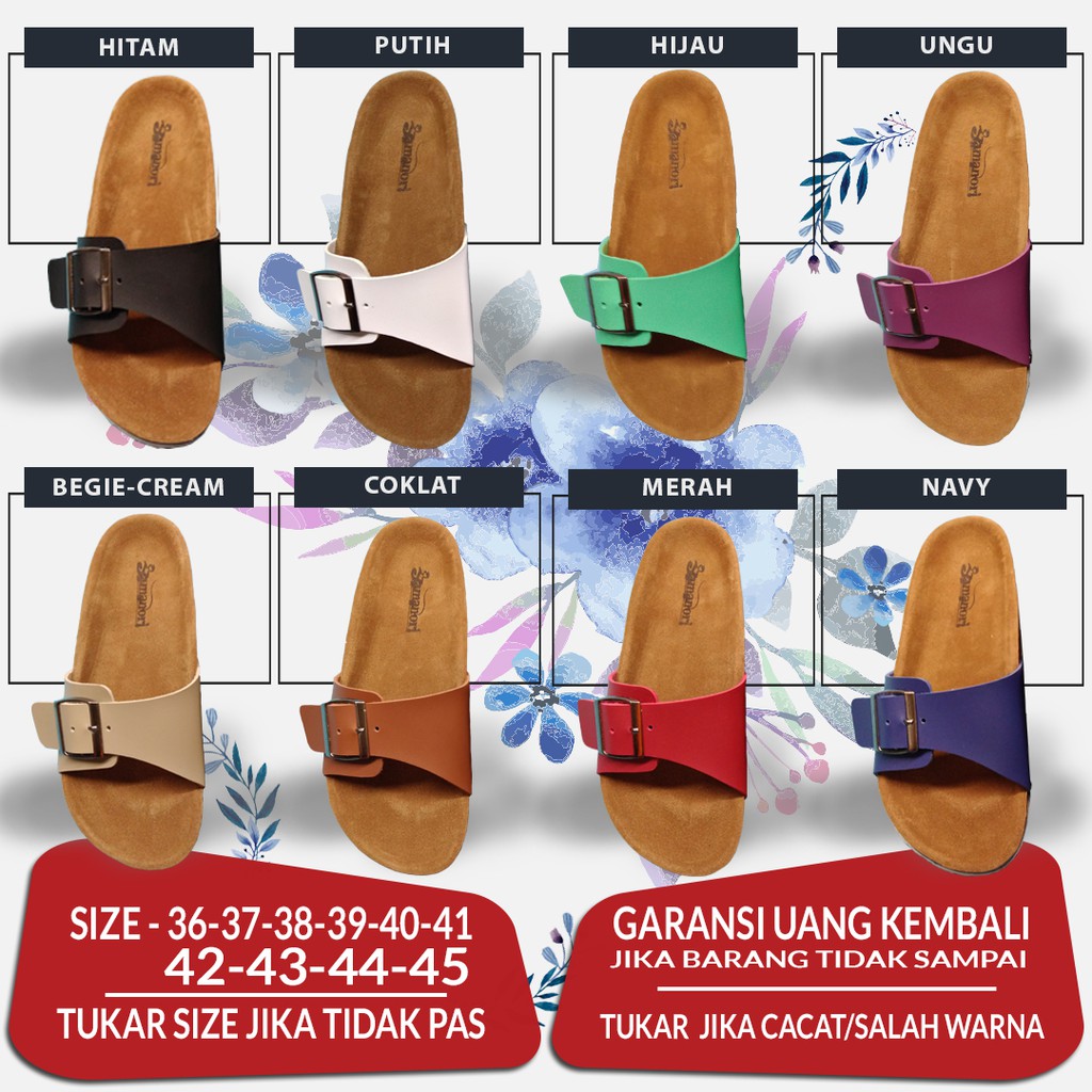 Yamanori Sandal Wanita BIG SIZE  Sendal Perempuan Ukuran BESAR Selop Cewek JUMBO