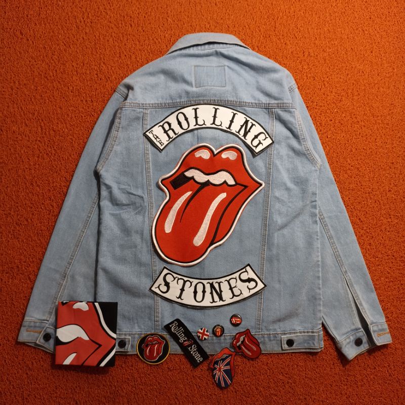 Backpatch bordir besar The Rolling Stones Premium