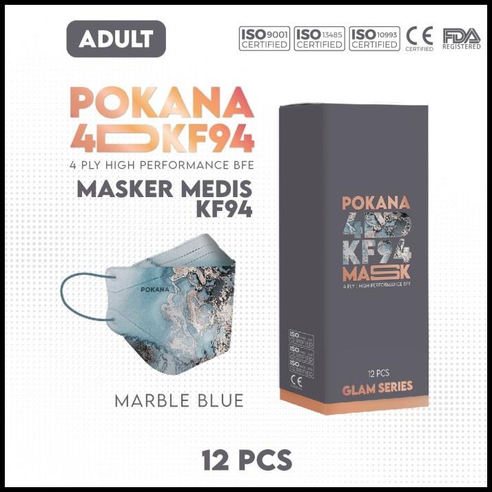 Pokana 4D Kf94 4 Ply Medical Mask Adult / Masker Kf94 Pokana