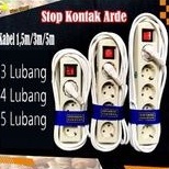 Stop Kontak Arde 5Lb Saklar + Kabel Tembaga 5 Meter SNI