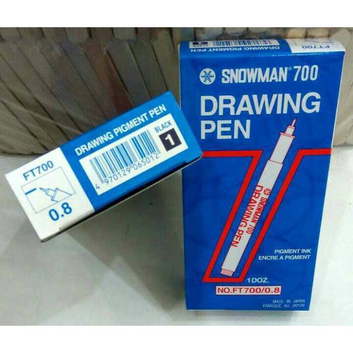 

Pendrawing- Drawing Pen / Pigment Ink Snowman 700 Black 0.8 -Drawing-Pen.