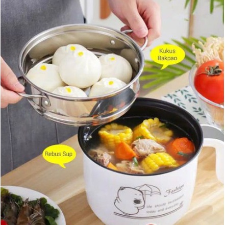 SHENAR HOT POT COOKING STEAMER ALAT MASAK ELEKTRIK BBQ COOKING PRAKTIS PAN- BISA COD