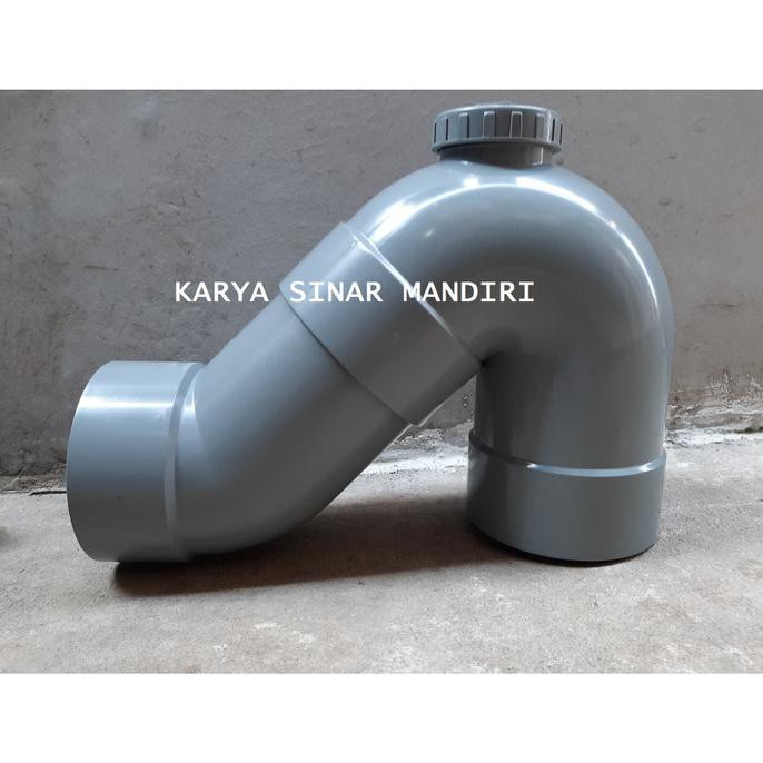 P Trap Leher Angsa PVC 4 Inch