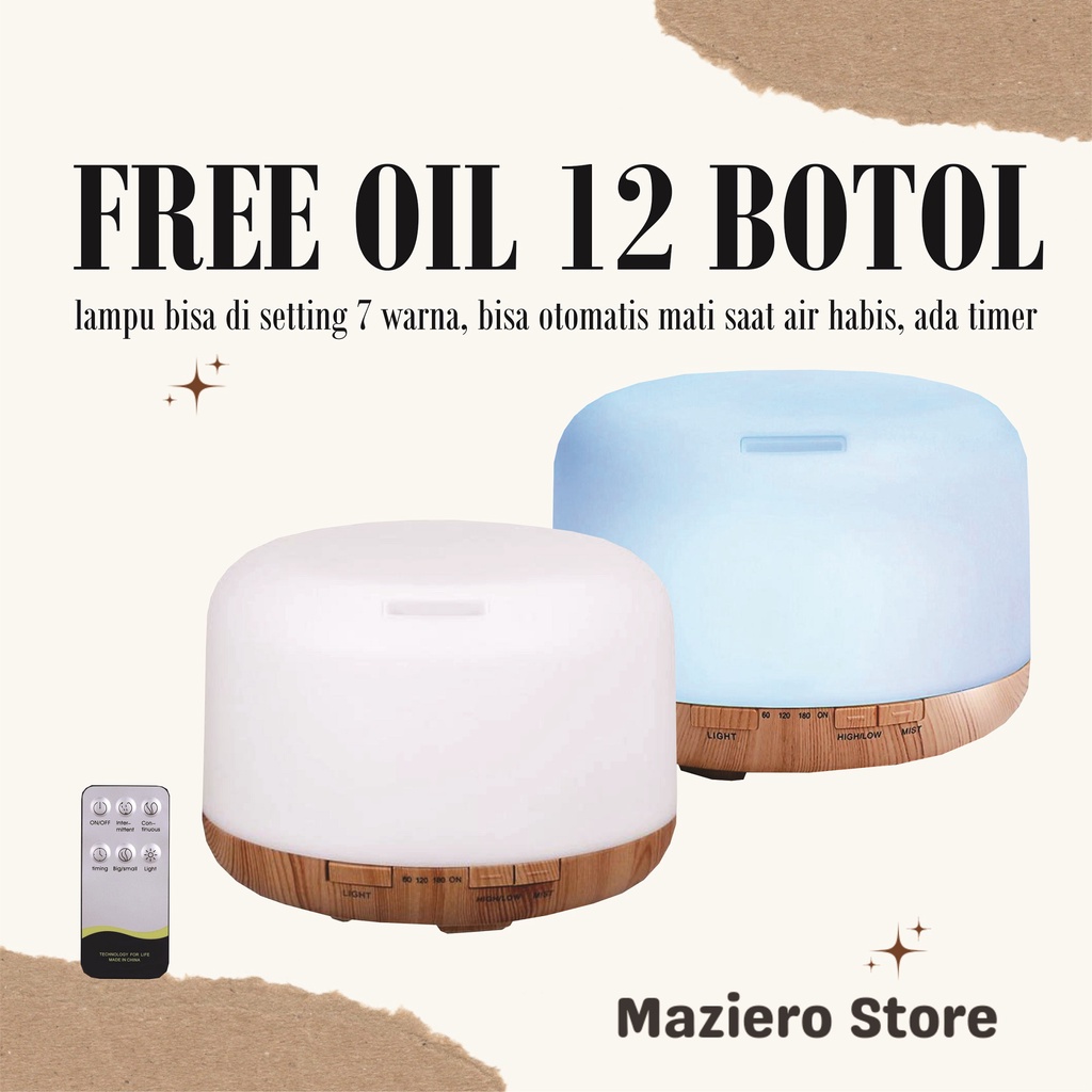 Diffuser Aksesn Kayu Humidifier Lampu Tidur