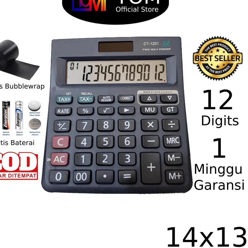 

[PROMO MTK79] Kalkulator 120T 12 Digit - Kalkulator Check / Kakulator Dagang Besar / Calculator MURAH Best Seller