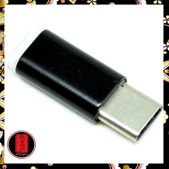 Taffware Adapter Konverter Micro USB ke USB 3.1 Type C Bahan Aluminium - US189 - Black