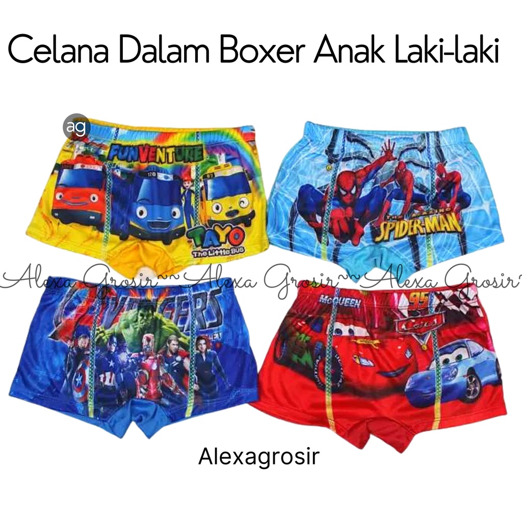 Celana Dalam Boxer Anak Laki-laki 4-5 Tahun Size S M L XL XXL