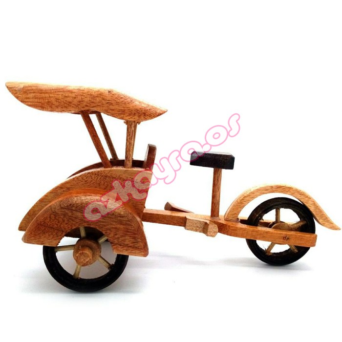 Miniatur Kayu - Becak Mini