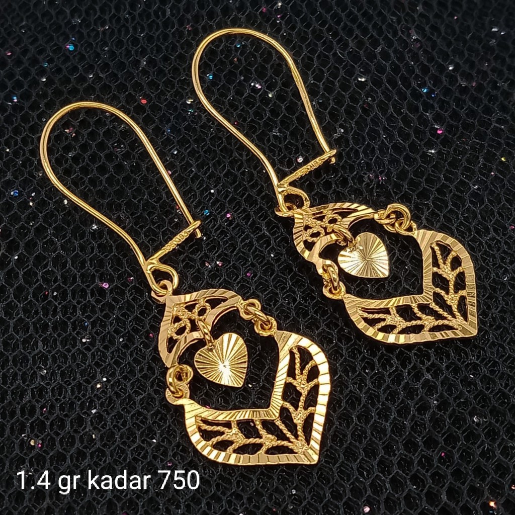 New Anting Emas 17 K - 1.4 gr Kadar 750 - 2206