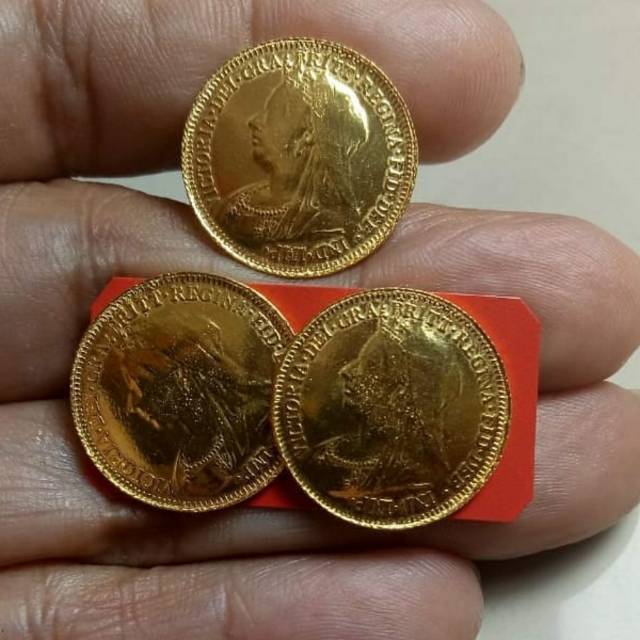 Anting Koin 10 gram Emas LM/London 24K kadar 99,9%