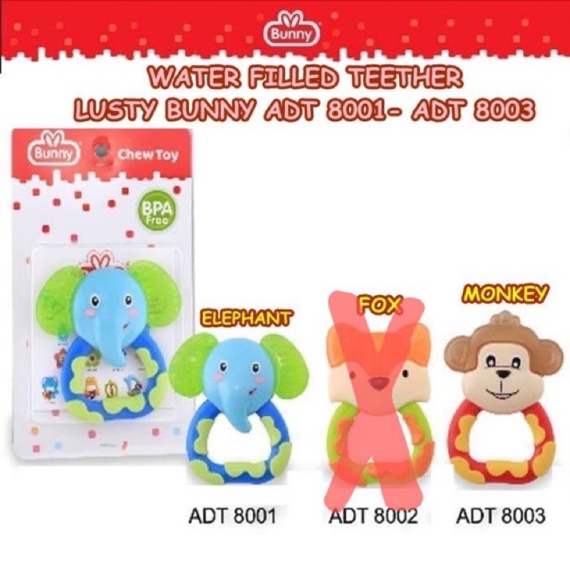 Lusty Bunny Teether Bayi/Lusty Bunny Gigitan Bayi/Lusty Bunny Chew Toy