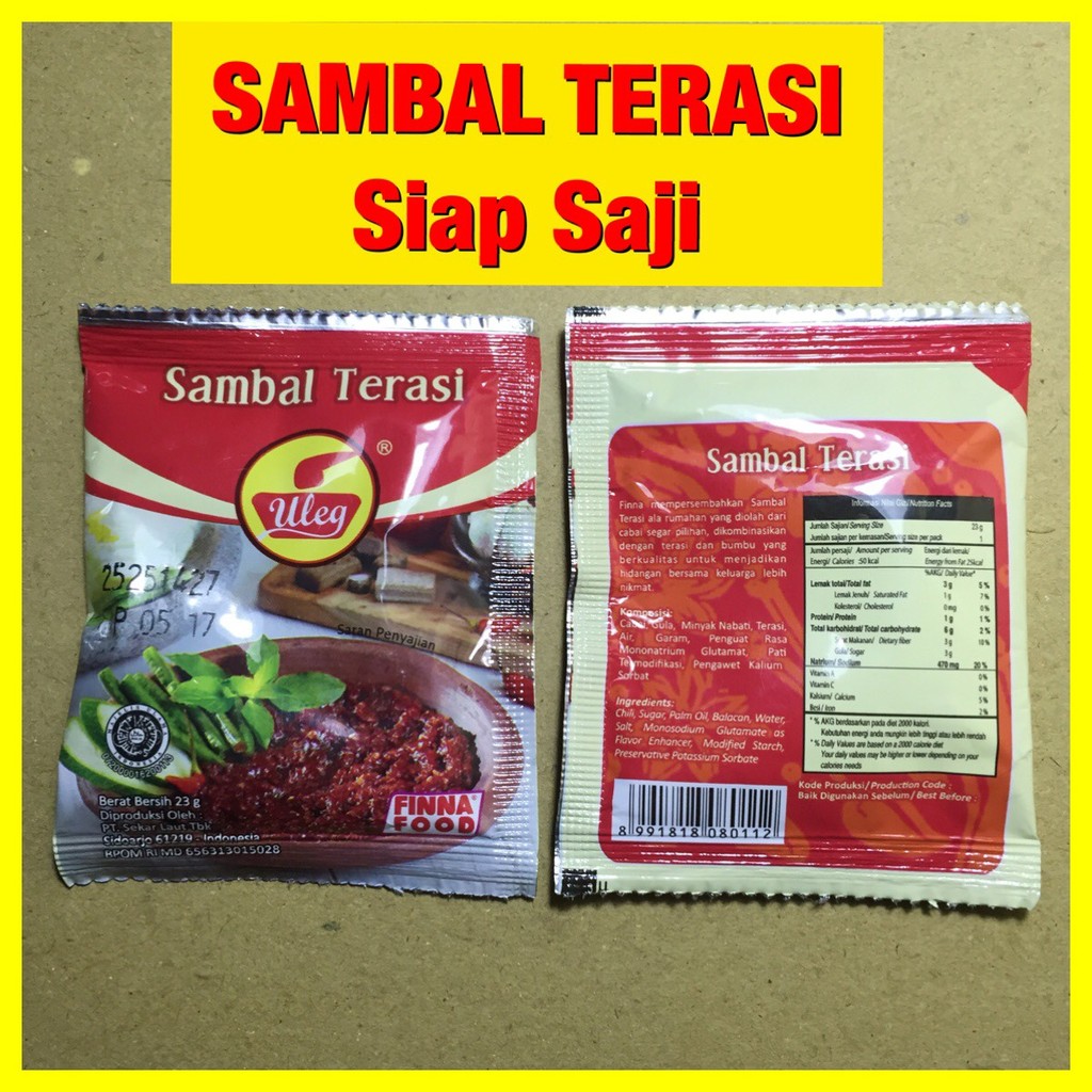 

SAMBAL TERASI PEDAS KEMASAN