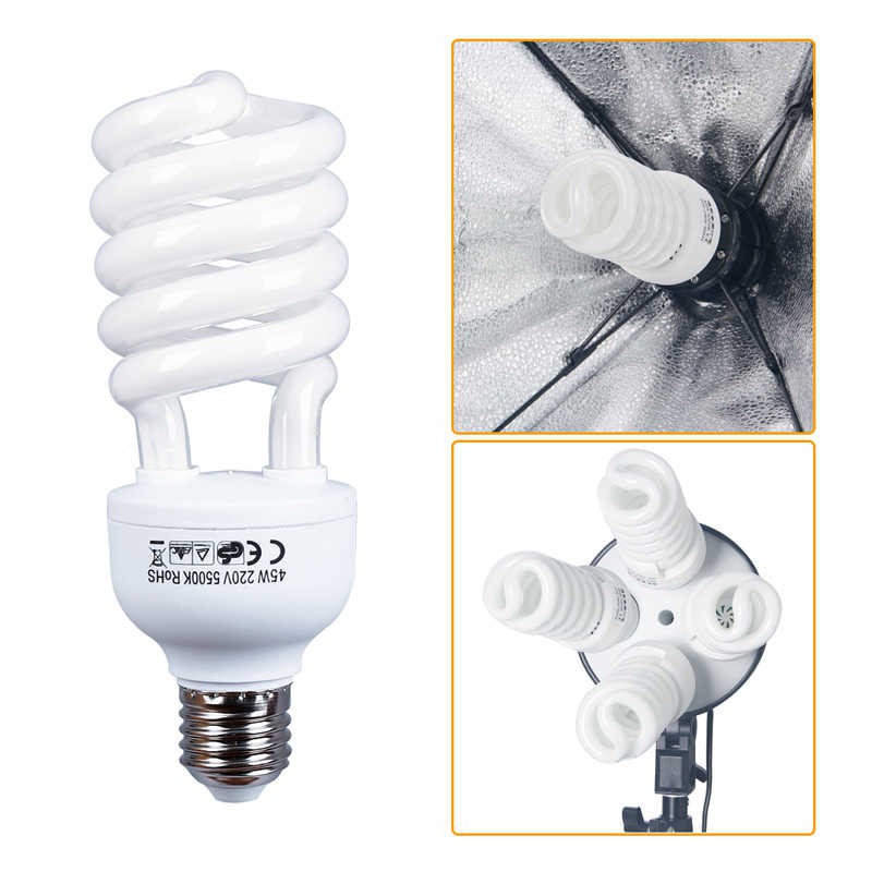 Lampu Tudio Fotografi 23Watt 45Watt 85Watt Lampu Oftbo Continuou Lampu Daylight 45Watt