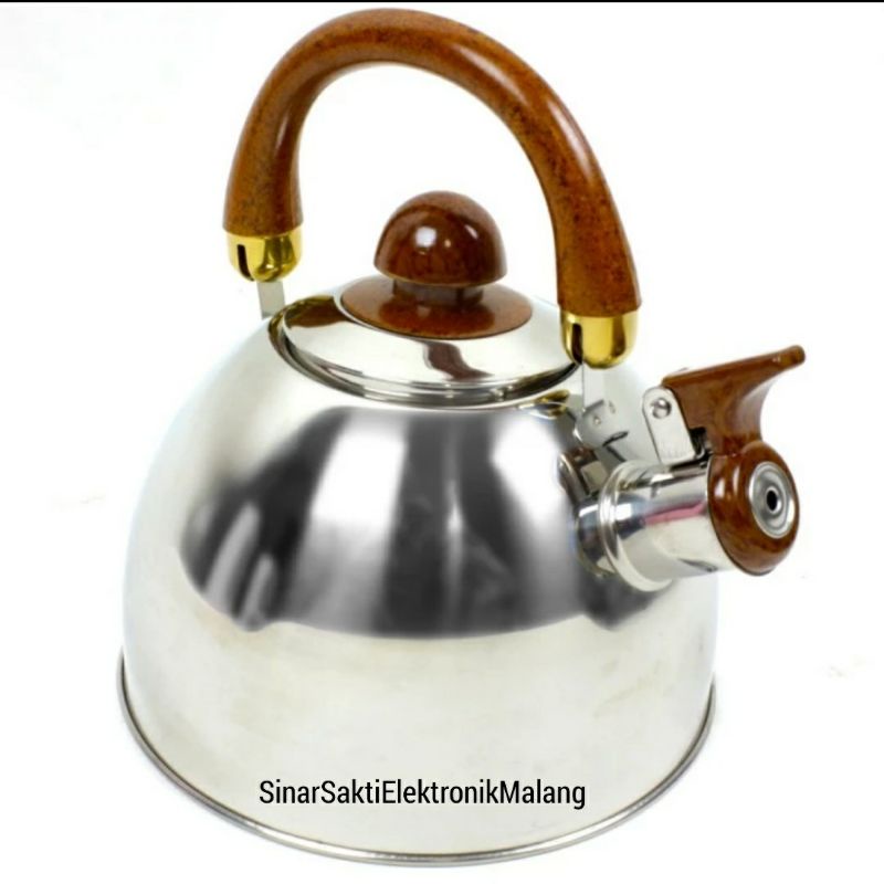 Kettle Ceret Teko Air Bunyi Siul Stainless Steel qq q2 2,5 Liter 2.5 L Whistling Kettle