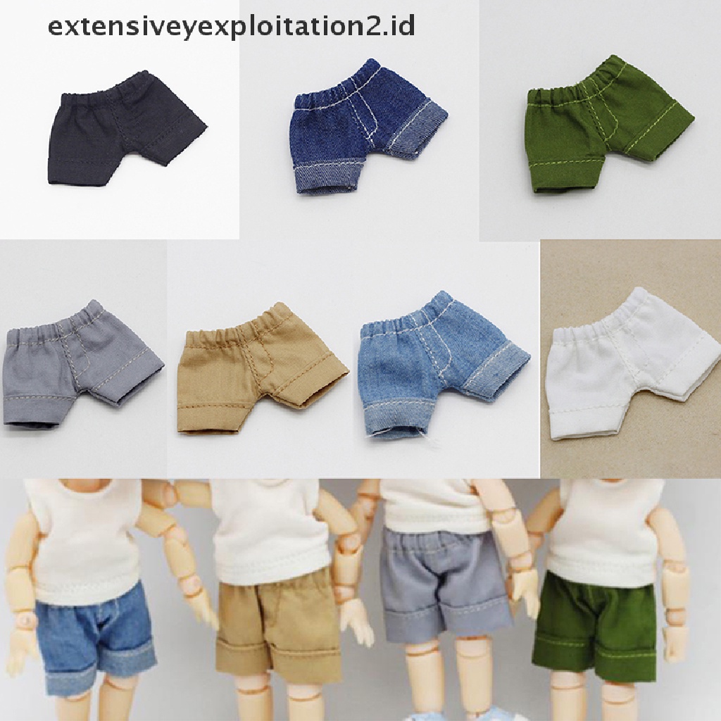 ID 1/12 Doll Accessories Jeans Shorts Doll Trousers for OB11 Dolls Clothes .