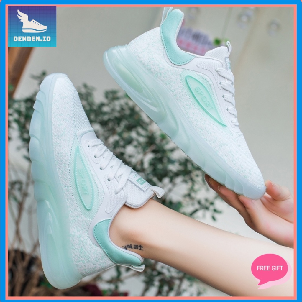 DENDEN.ID Sepatu Olahraga Wanita Reflektif Korea Style Casual Import