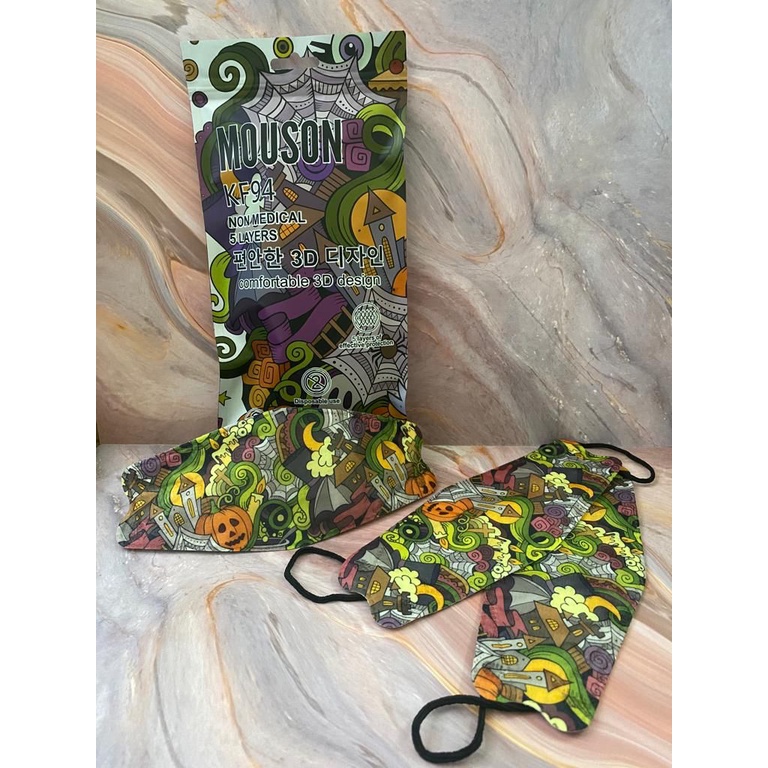 MASKER KF94 MOUSON ISI 10PC Masker KF 94 4ply Masker 4D EVO isi 10pcs-KF94 HALLOWEN 10pc