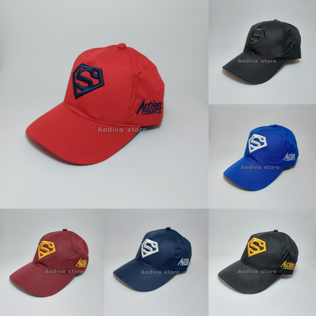 Topi Supermen Topi Distro Pria Topi Fashion Wanita Topi Baseball Logo Supermen