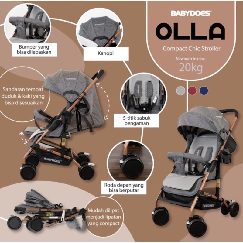 Stroller Babydoes Olla / Stroller Babydoes Olla+ / Kereta Bayi