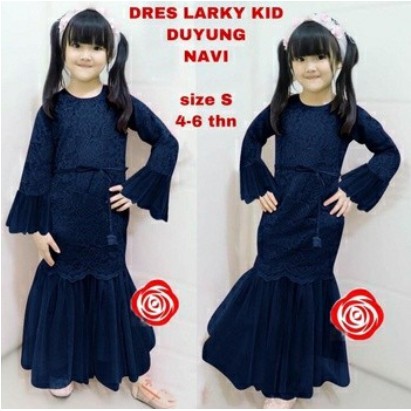 Baju Gamis Brukat Anak Terbaru 2021 Model Duyung Kekinian Pesta Kondangan Bahan Brokat Usia 4 5 6 Ta