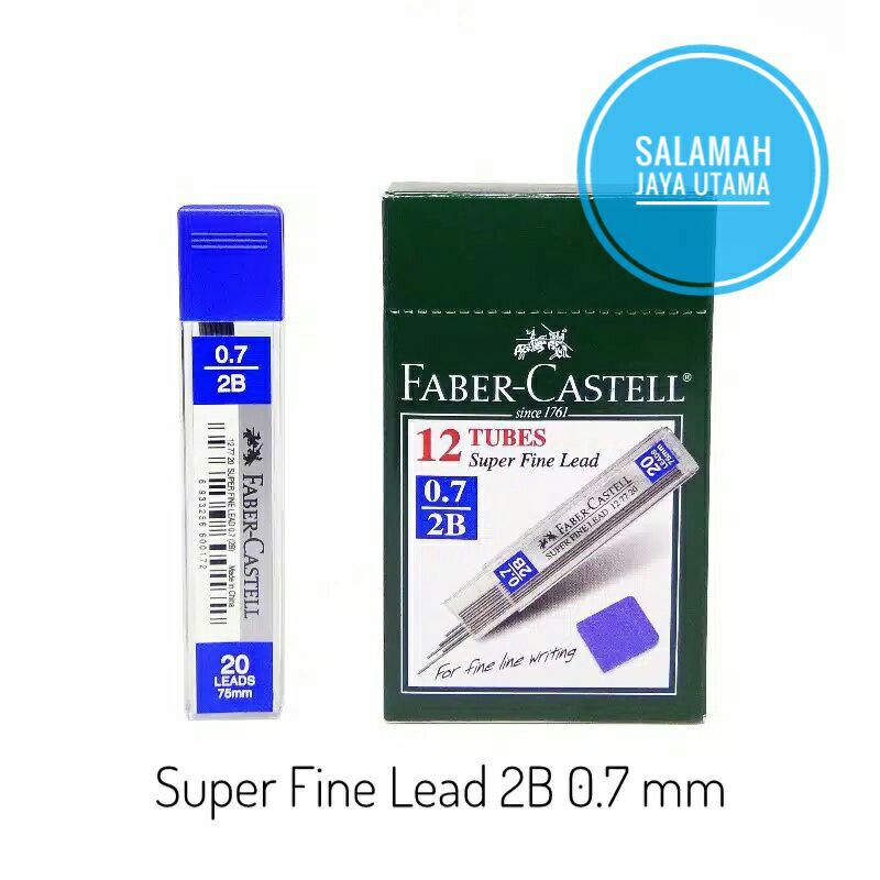 

Lead Superfine 2B 0,7mm / Isi Pensil Mekanik 0,7 2B Faber Castell