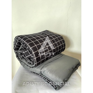 BIG PROMO BURUAN!!!BEDCOVER ONLY 120X200 MOTIF AESTHETIC KOTAK-KOTAK HITAM/BEDCOVER TWO TONE/BEDCOVER 2 WARNA/BEDCOVER TERMURAH