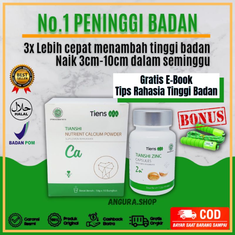 

TERLARIS!! PAKET PENINGGI BADAN TIENS - SUPER GROW UP - SUPLEMEN PENINGGI BADAN - SUSU PENINGGI BADAN TERBAIK - SUSU NHCP KAPSUL ZINC ORIGINAL