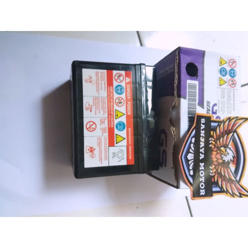 AKI motor/ aki GS / aki kering tipe GTZ5S. UNTUK motor matic.beat Vario karisma.