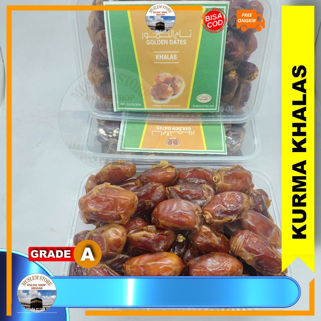 [NEW] KURMA KHALAS PREMIUM 500GR / KHALAS AL SAAD [KEMASAN BOX MIKA]