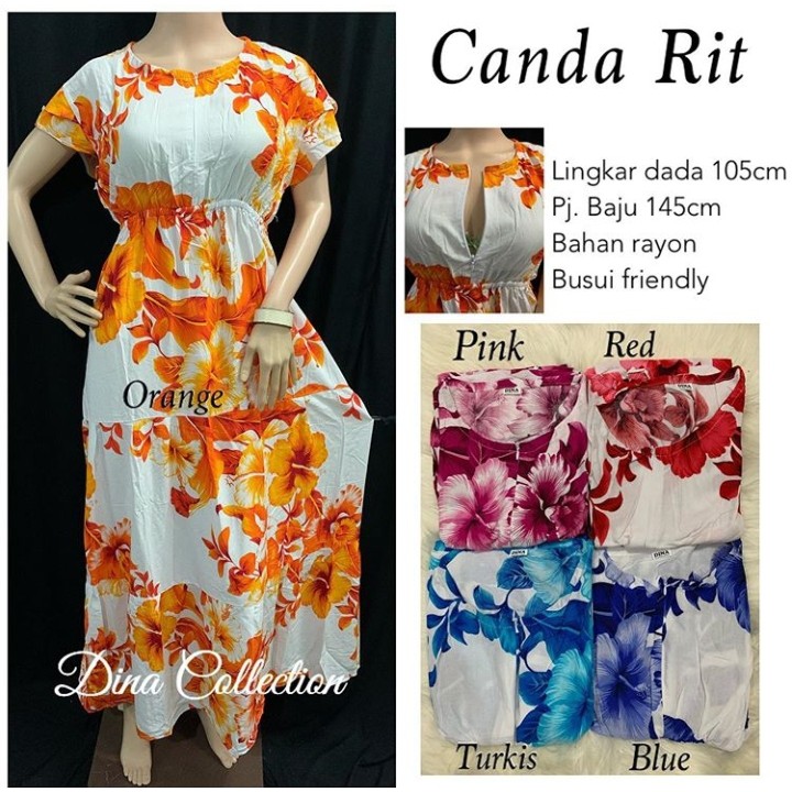 Daster Dress Canda Rit bunga 02